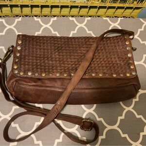 Rustic Artisan leather bag brown